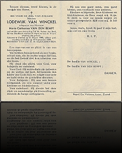 doodsprentje Lodewijk Van Winckel 1